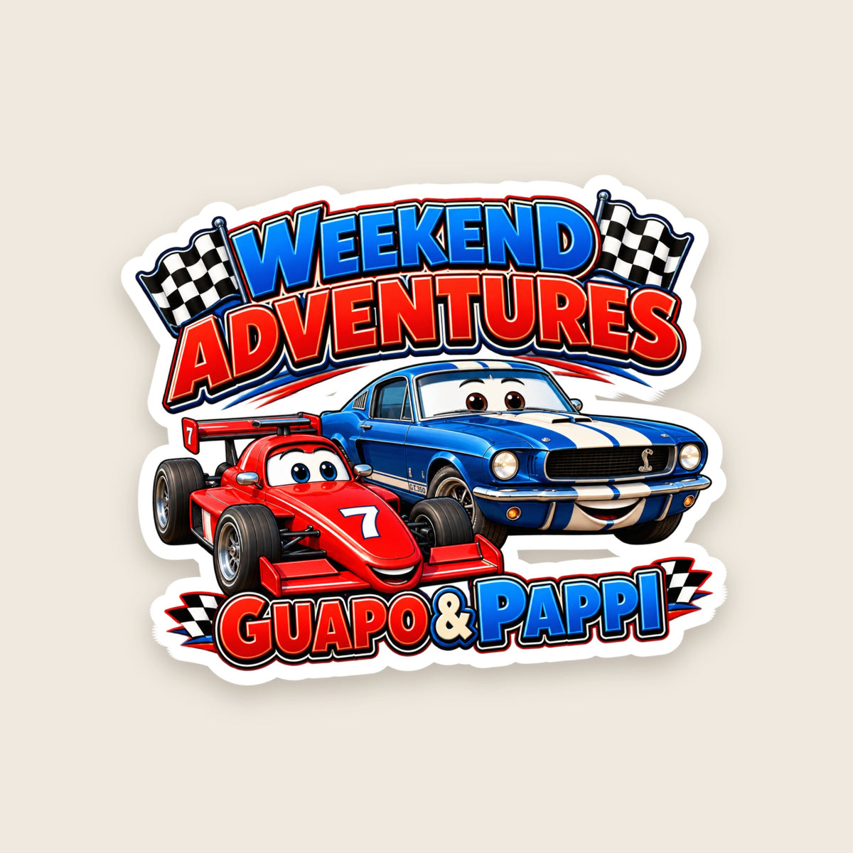 Guapo & Pappi Weekend Adventures sticker