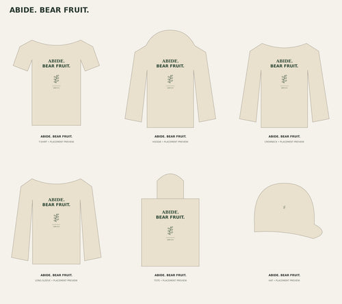 ABIDE. BEAR FRUIT. — product placement previews