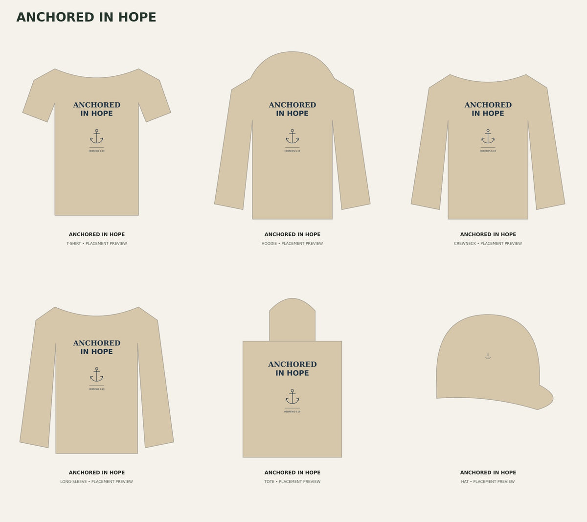 ANCHORED IN HOPE — product placement previews