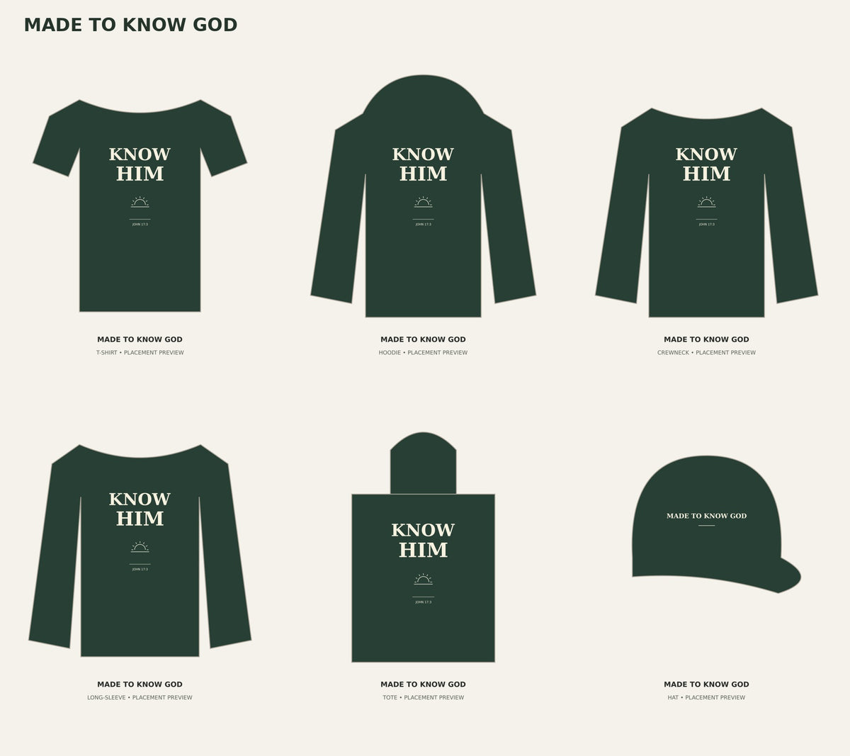 MADE TO KNOW GOD — product placement previews