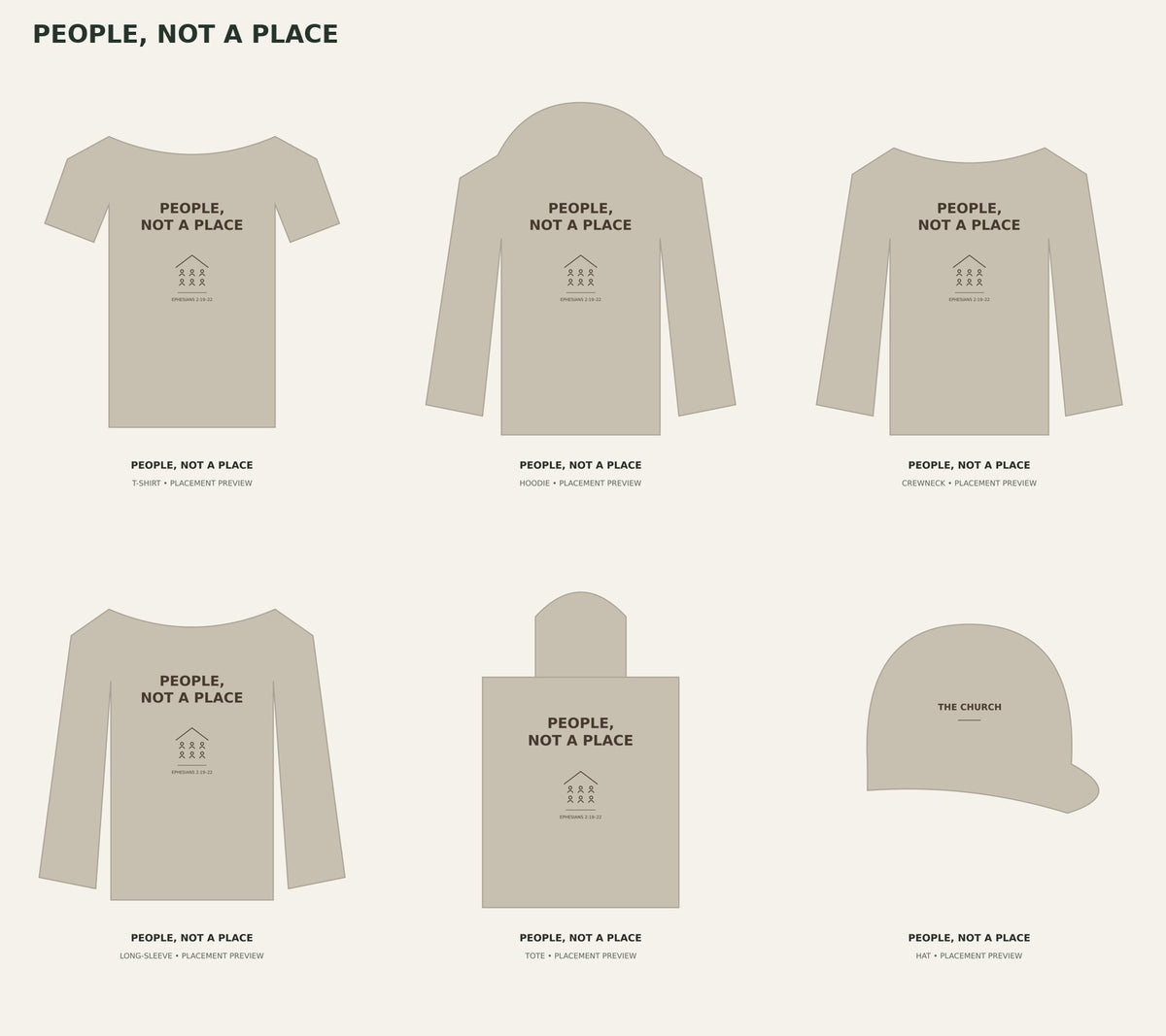 PEOPLE, NOT A PLACE — product placement previews