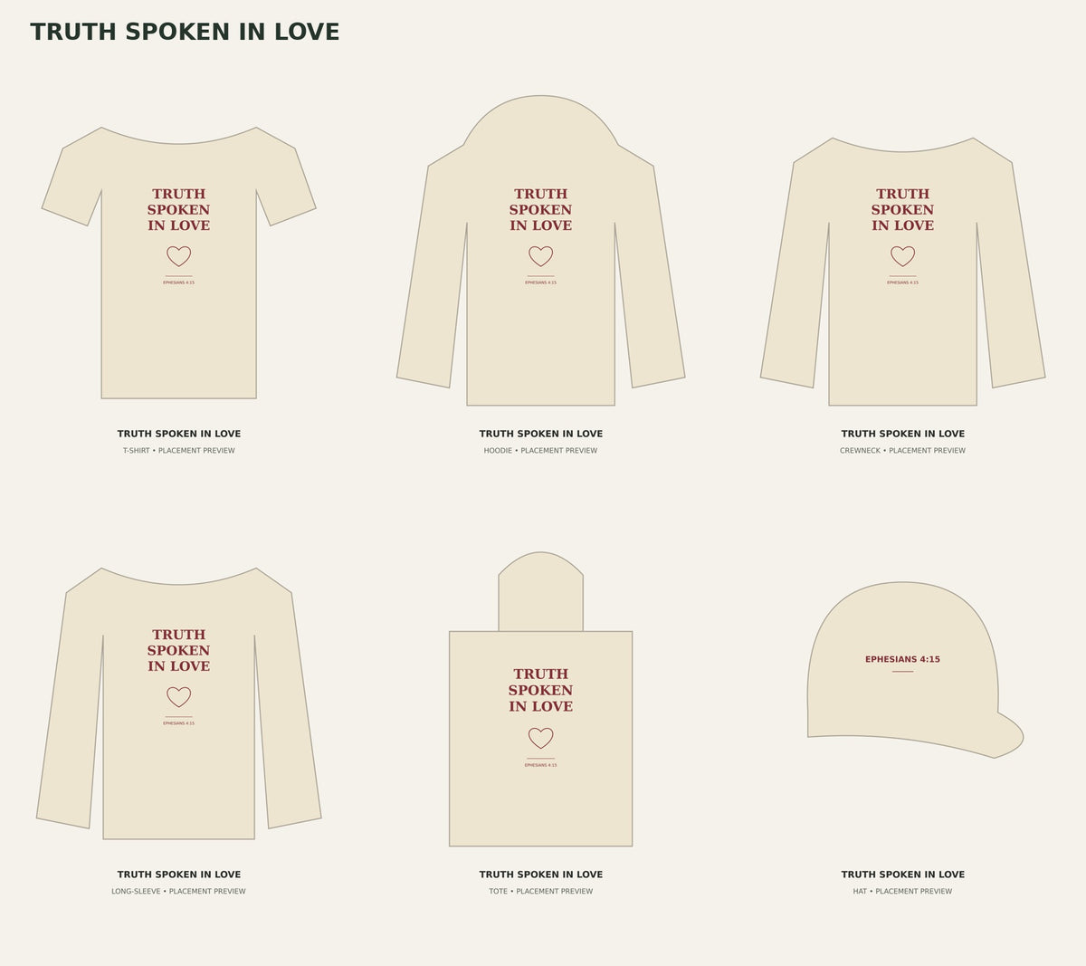 TRUTH SPOKEN IN LOVE — product placement previews
